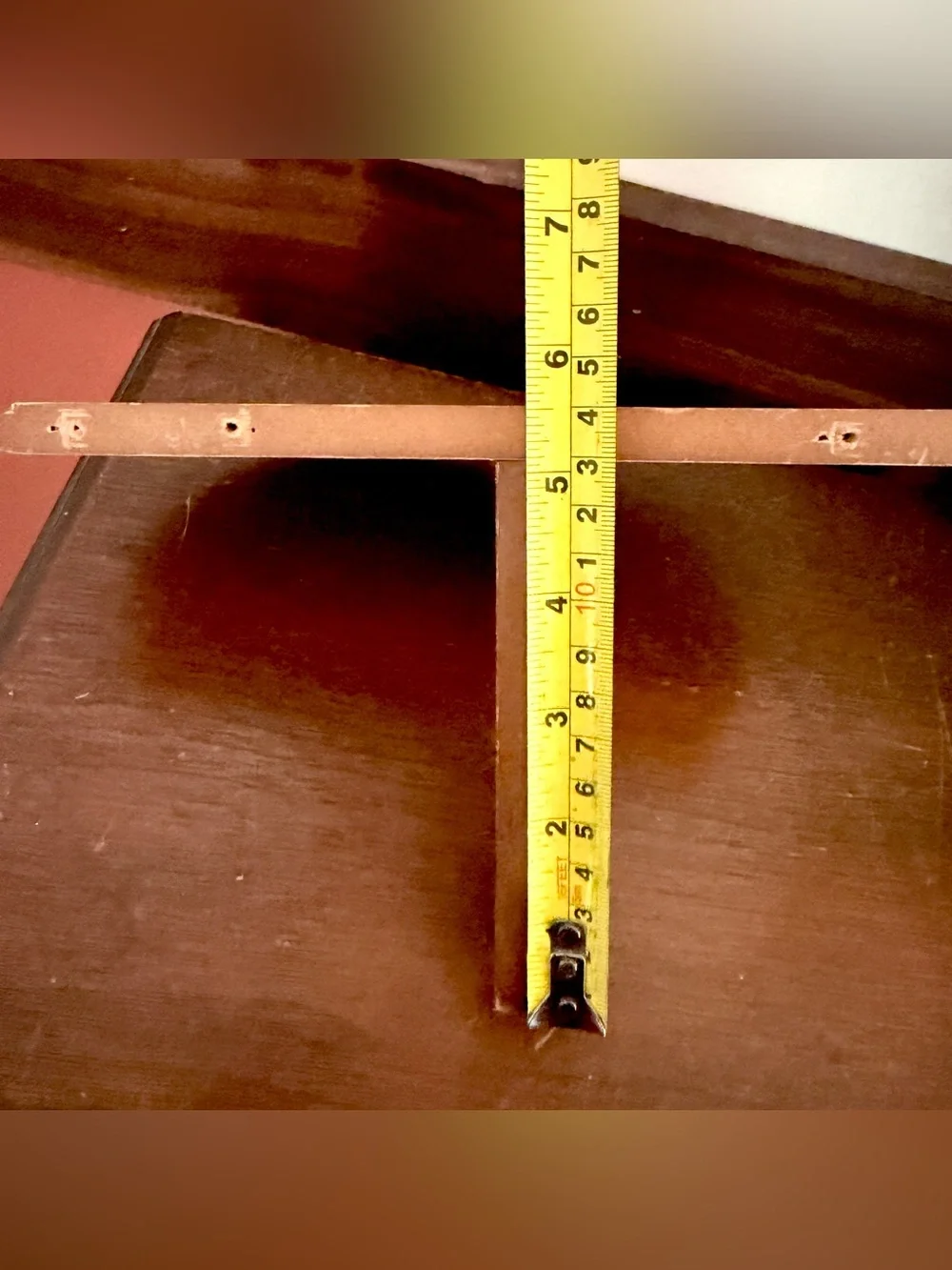 Vintage Wooden Wall Hanging Shelf 9” Floating Display Bracket Cottagecore Rustic